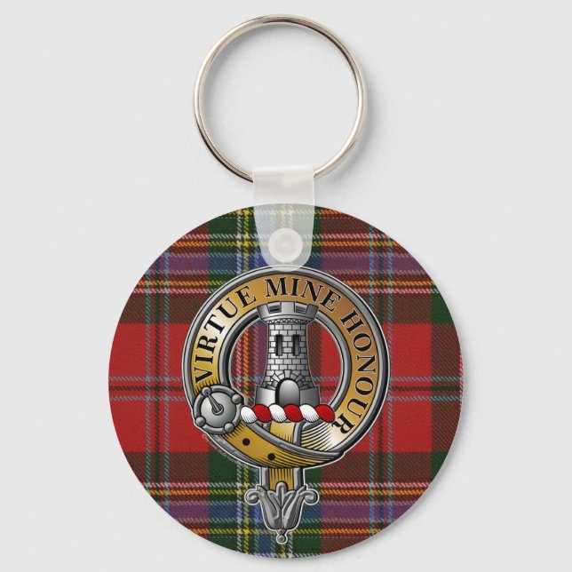 Llavero MacLean Tartan & Badge (Anverso)