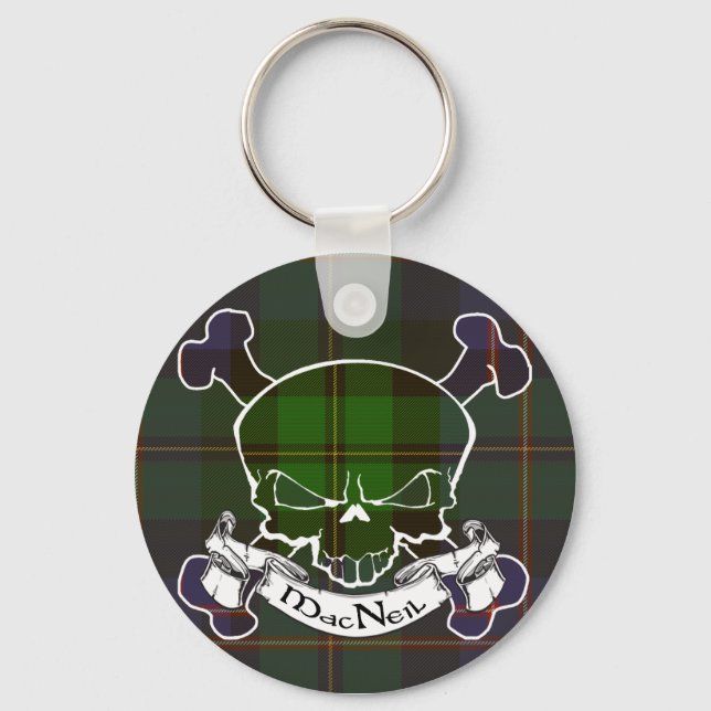 Llavero MacNeil Tartan Skull (Anverso)