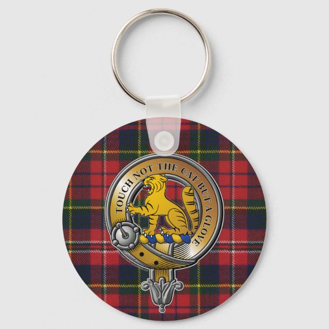 Llavero MacPherson Tartan & Badge (Anverso)