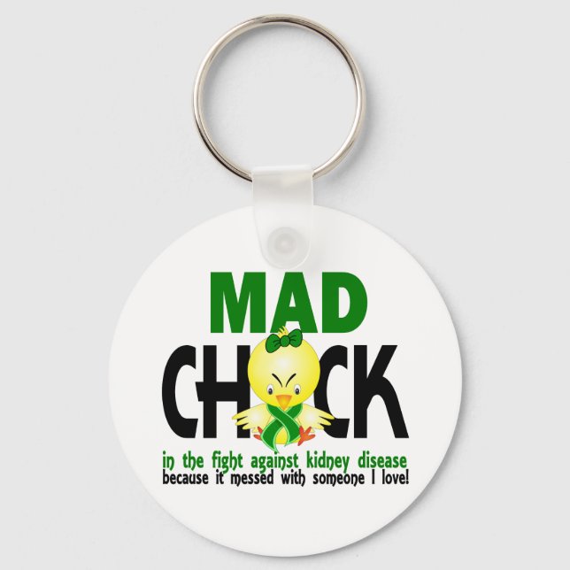 Llavero Mad Chick In Fight Kidney Disease (Anverso)
