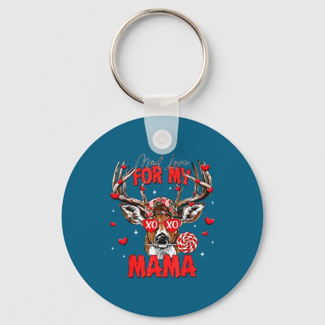 Llavero Mad Retro Love For My Mama Deer Hunting Happy Vale (Anverso)