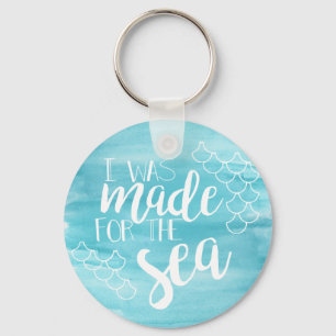 Llavero Made For the Sea Watercolor Keychain