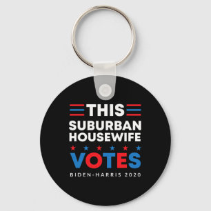 Llavero Madera suburbana vota a Biden Harris 2020 Feminis