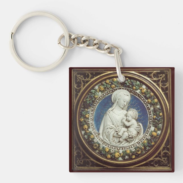 Llavero MADONNA CON CHILE Ave Maria Prayer Parchment (Frente)