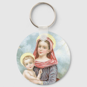 Llavero Madonna con el niño de Cristo