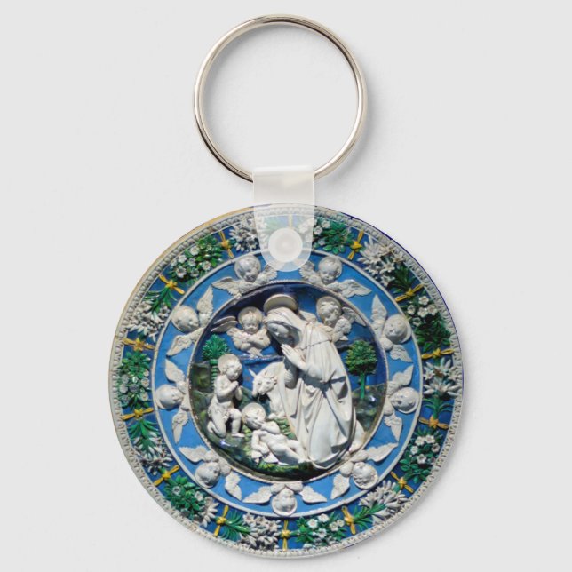 LLAVERO MADONNA CON NIÑO Y ÁNGELES (Anverso)