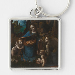 Llavero Madonna de las Rocas, Virgen María, Jesús, Juan