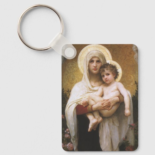 Llavero Madonna de los Rosas de Bouguereau (Anverso)