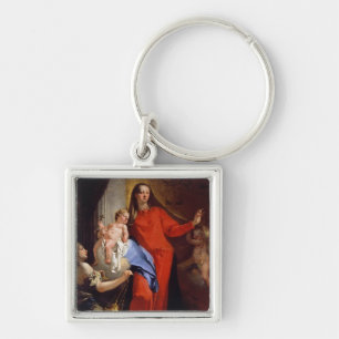 Llavero Madonna del rosario (aceite en lona)