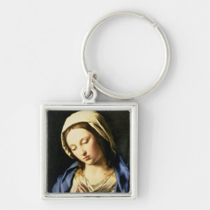 Llavero Madonna en el rezo (aceite en lona)