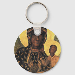 Llavero Madonna negro Polonia nuestra señora de la