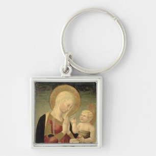 Llavero Madonna y niño con la granada