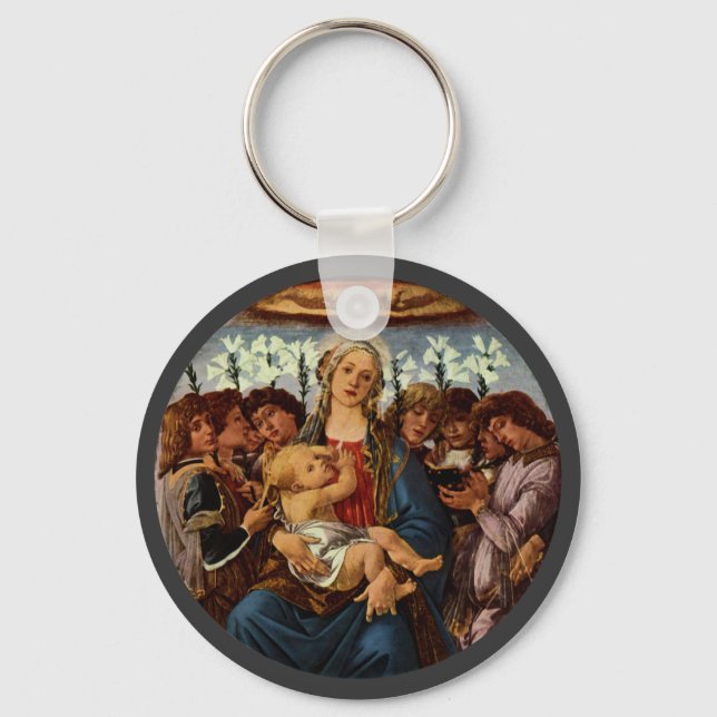 Llavero Madonna y niño con ocho ángulos de Botticelli (Anverso)