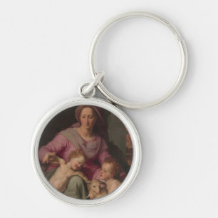 Llavero Madonna y niño con San Juan Bautista