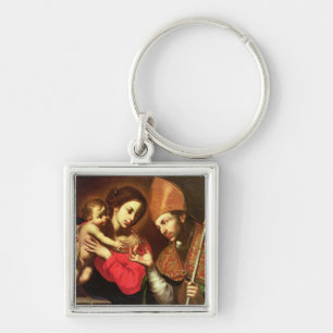 Llavero Madonna y niño con St. Zenobius