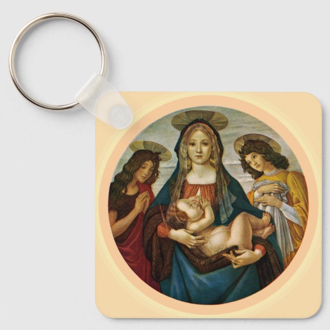 Llavero Madonna y Niño de Botticelli (Anverso)