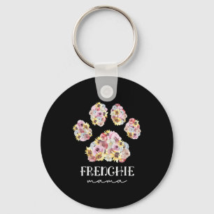 Llavero Madre Arte Frenchie Mama Floral Paw Bulldog francé