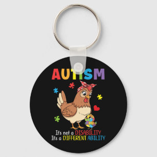 Llavero Madre Conciencia del Autismo Pollo Habilidad Difer