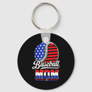 Llavero Madre de béisbol bandera americana Madre