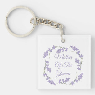 Llavero Madre de Groom Lavender Floral Wreath Keycha