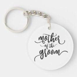 Llavero Madre de la caligrafía del Boda Groom | Keychain