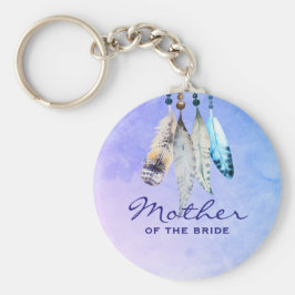 Llavero Madre de las plumas de las acuarelas de la novia