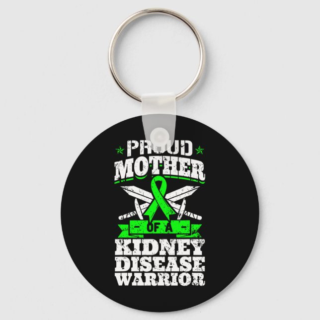 Llavero Madre De Una Enfermedad Renal Guerrero Concienciac (Anverso)