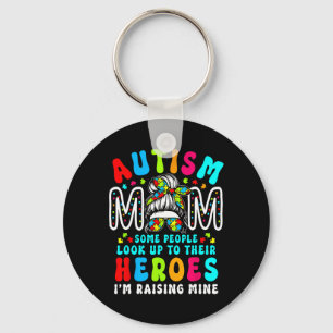 Llavero Madre del autismo criando a héroe Groovy desordena