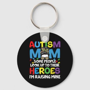 Llavero Madre del autismo criando a héroe Groovy desordena