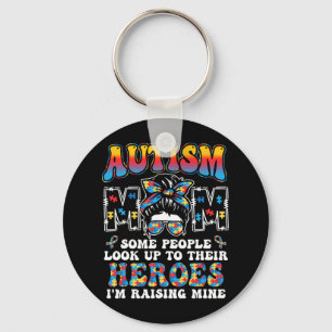 Llavero Madre del autismo criando a héroe Groovy desordena
