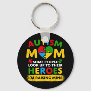 Llavero Madre del autismo criando a héroe Groovy desordena