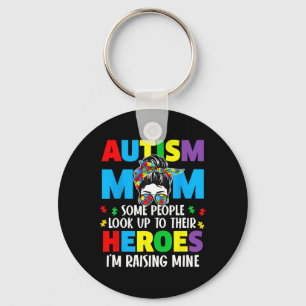 Llavero Madre del autismo criando a héroe Groovy desordena