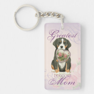 Llavero Madre del corazón del perro de la montaña suiza