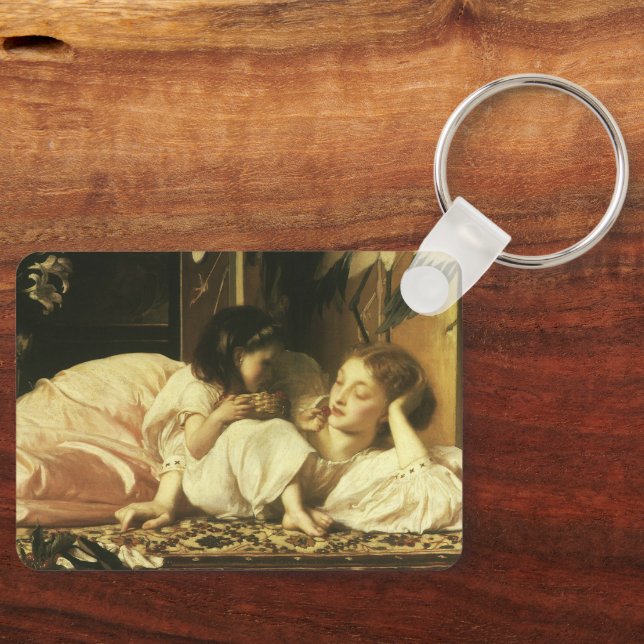 Llavero Madre e hijo (alias cerezas) por Lord Leighton (Anverso)