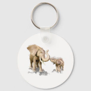 Llavero Madre e hijo elefante 2