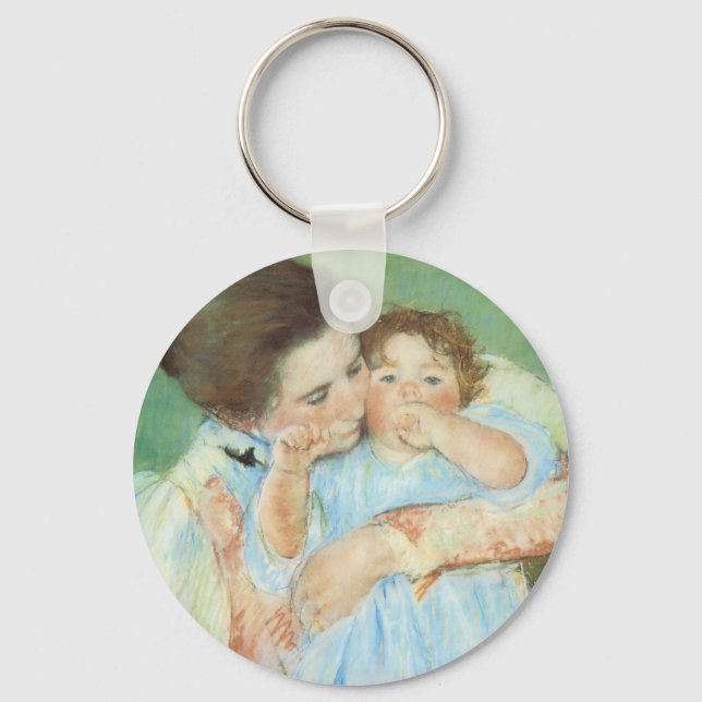 Llavero Madre e hijo por Mary Cassatt, Bella Artes de la é (Anverso)