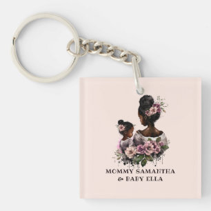 Llavero Madre floral y bebé personalizados (2)