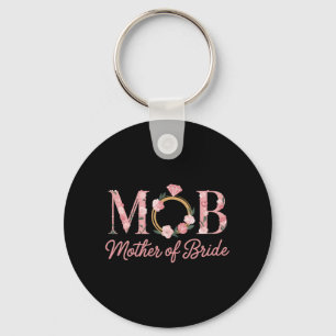 Llavero Madre novia Boda Mob Floral Anillo de diamante ros