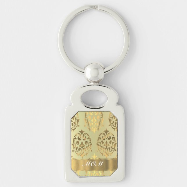 Llavero Madre personalizada de damasco de oro (Anverso)