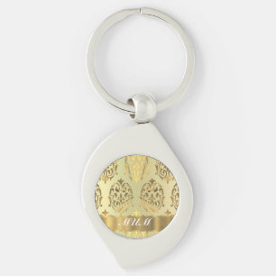 Llavero Madre personalizada de damasco de oro