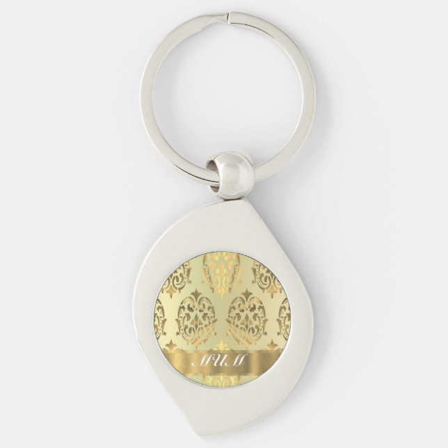 Llavero Madre personalizada de damasco de oro (Anverso)