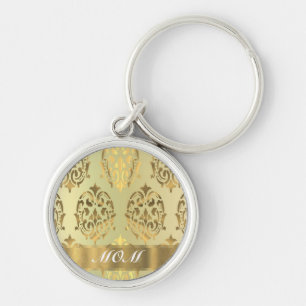 Llavero Madre personalizada de damasco de oro