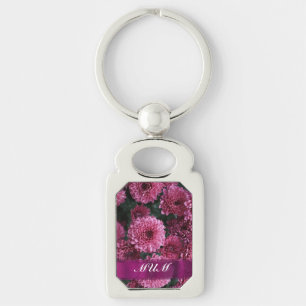 Llavero Madre personalizada de flor rosa