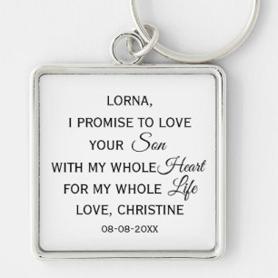 Llavero Madre personalizada del regalo del novio de la