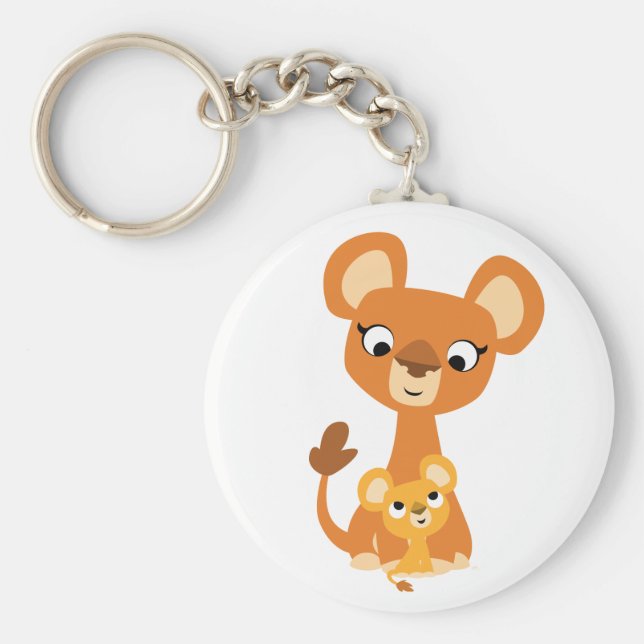 Llavero Madre Personalizado, lionesa y cachorro (Frente)