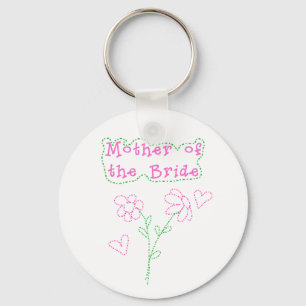 Llavero Madre rosada de las flores de la novia