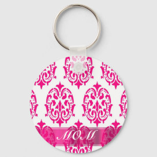 Llavero Madres damascas rosadas modernas