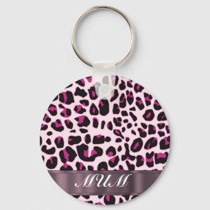 Llavero Madres personalizadas de la impresión de leopardo