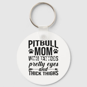 Llavero Madres Pitbull Con Tattoos Bonitos Ojos Gruesos