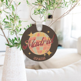 Llavero Madrid España Disco bola Retro Vintage